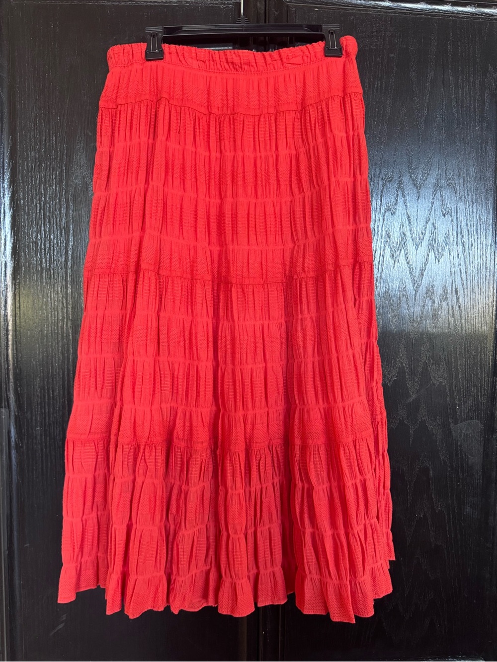 Max Studio Bright Orange Textured Maxi Skirt